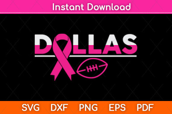 Dallas Football Breast Cancer Awareness Graphics & Crafts