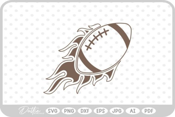 Flaming Football Big Game Graphics & Crafts