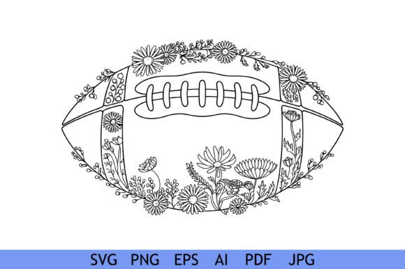 Floral Football Coloring Page Art Review