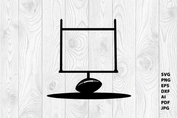 Football Field Goal Silhouette Vector for Editorial Graphics & Crafts