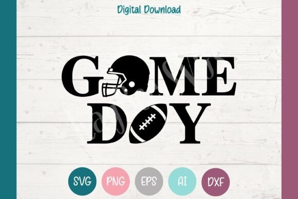 Football Game Day Graphics for Crafts & Commercial Use
