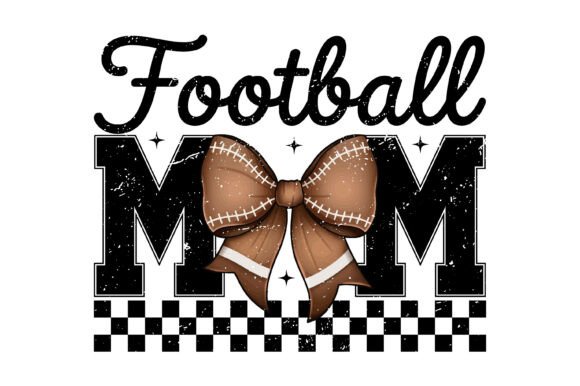 Football Mom Bow Design: Graphics for Crafts & Branding