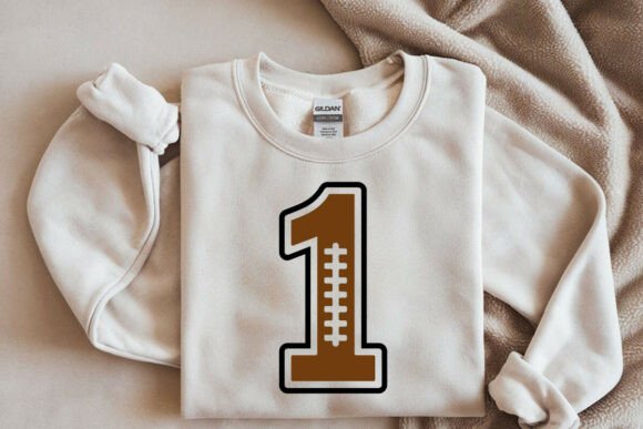 Football Number One SVG for First Birthday Branding