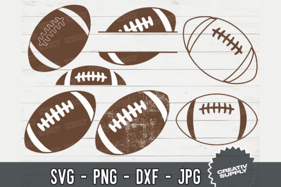 Football Svg Football Silhouette Bundle for Crafts & Graphics