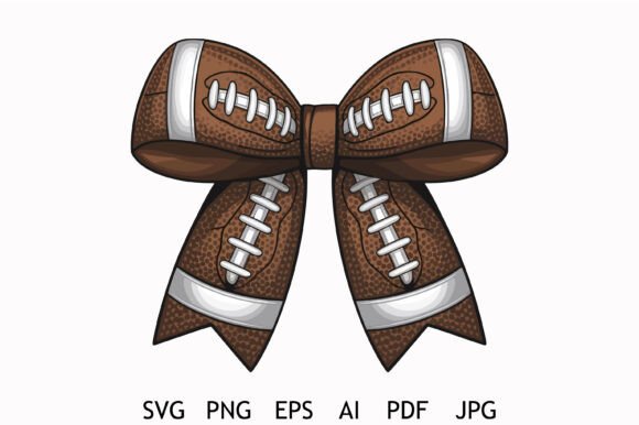 Football Textured Ribbon Bow Vector Graphics & Crafts Review