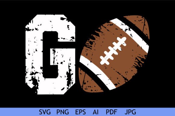 Grunge Go Football Game Design: Graphics for Crafts