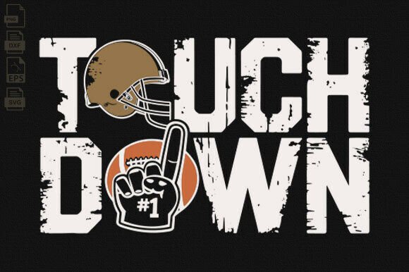 Touchdown SVG Game Day Graphics for Crafts & Publishing
